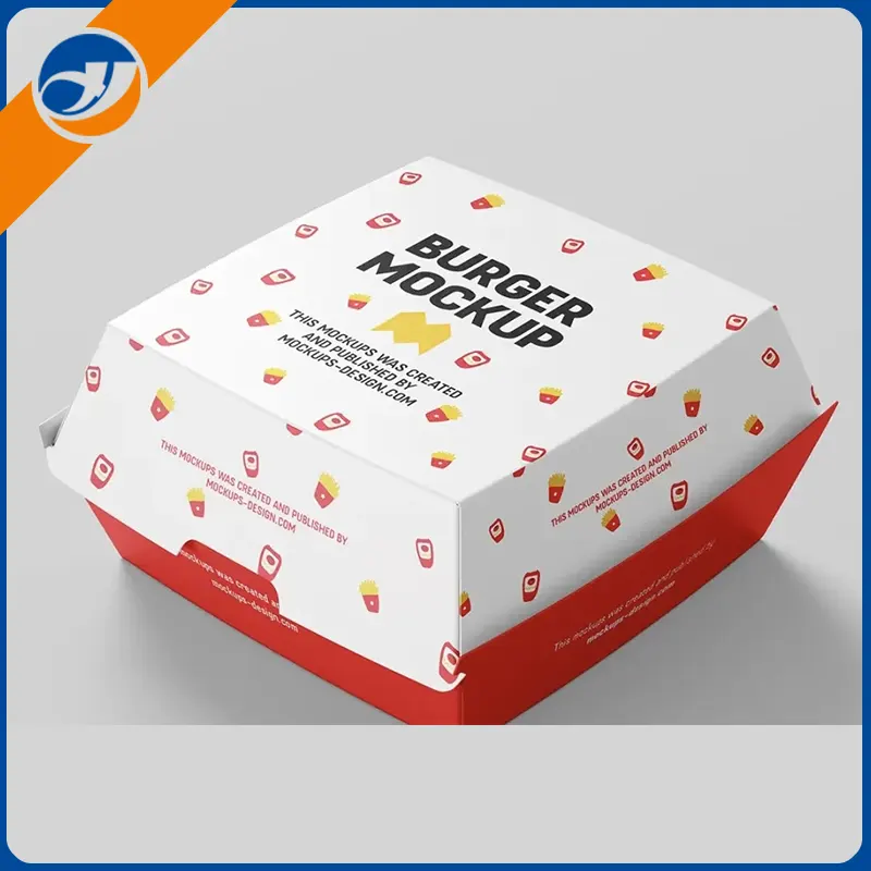 Färgglad hamburgerbox